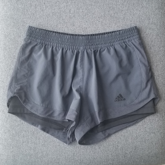 adidas Pants - Adidas - Womens Climalite Grey Running Shorts